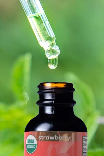 organic tincture with dropper